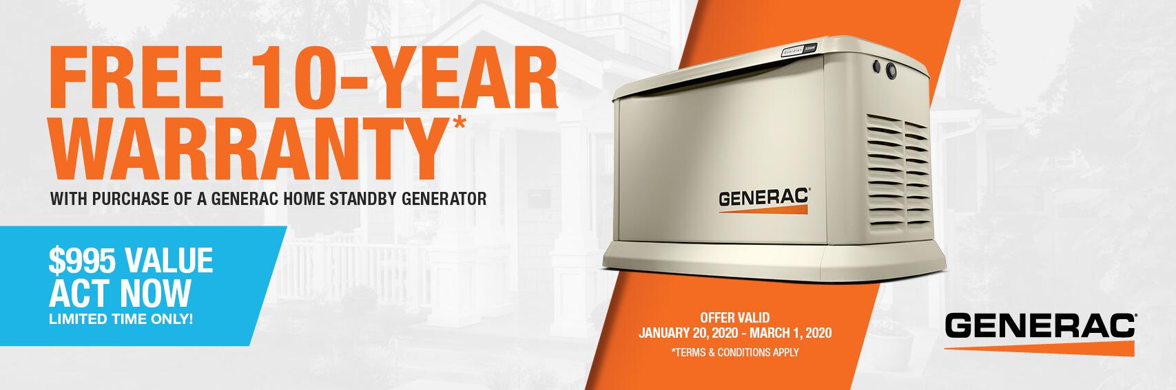 Homestandby Generator Deal | Warranty Offer | Generac Dealer | Moscow, TN